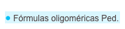  Fórmulas oligoméricas Ped.