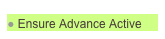  Ensure Advance Active