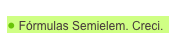  Fórmulas Semielem. Creci.